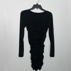 Scrunched black dress